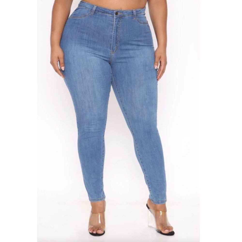 Fashion Nova Medium Blue Sophie High-Waist Jeggings